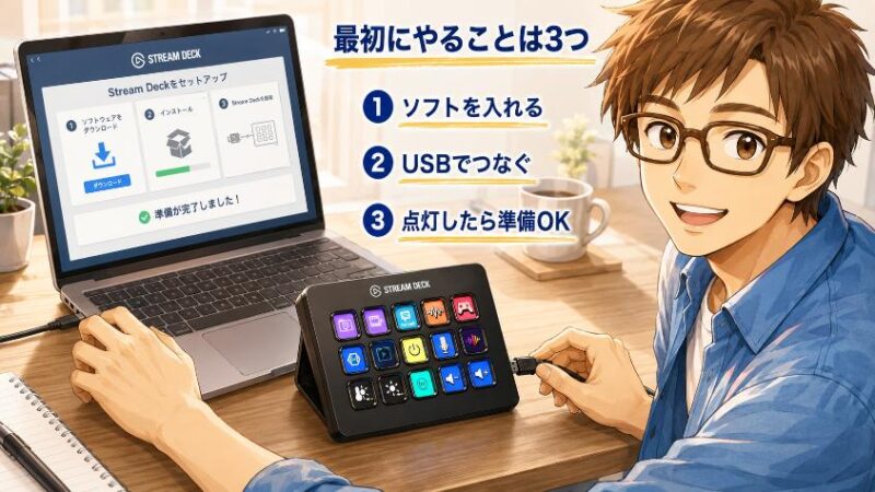 2.　まずはここから｜Stream Deckの初期設定（ソフト導入〜接続）
