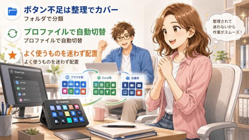 5.　ボタンが足りない…を解決する整理術｜フォルダとプロファイル