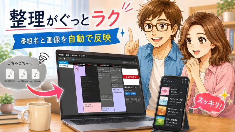 3.3 「整理が苦手で続かない人」へ → 番組情報&アートワーク自動タグ付け