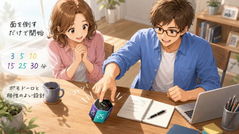 2.　TickTime Proとは？倒すだけで集中スイッチが入るタイマー