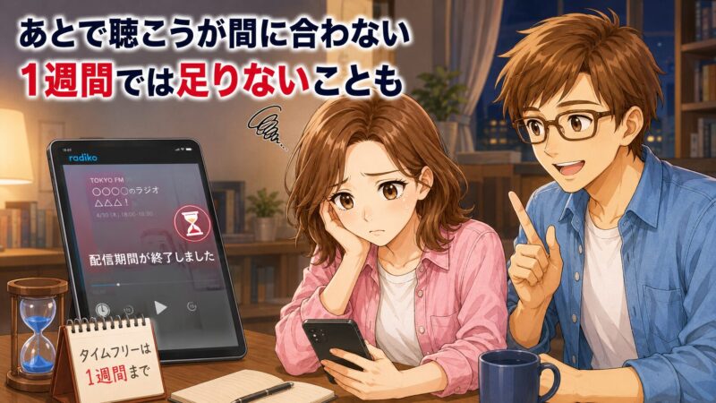 1. 「また聴き逃した…」radikoのタイムフリーだけでは、なぜ物足りないのか