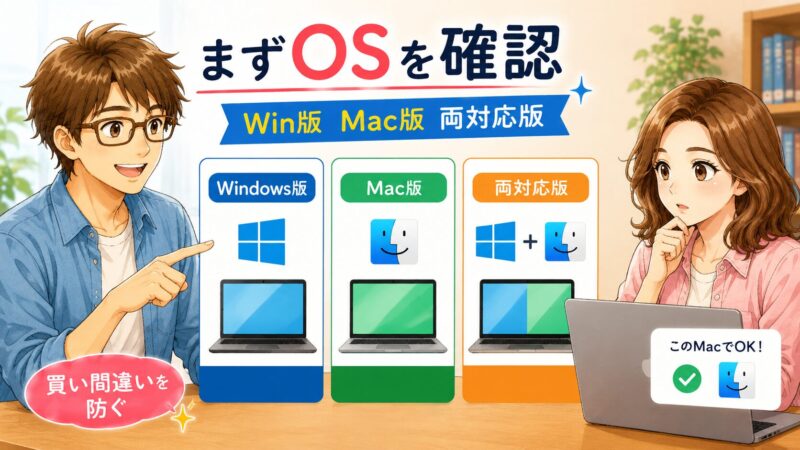4.1 【最重要】Windows版・Mac版・ハイブリッド版の買い間違いに注意