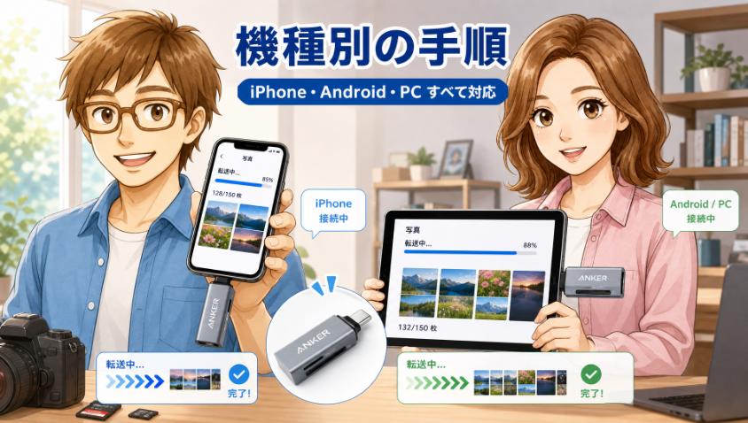 5.　【機種別】写真・動画の取り込み手順