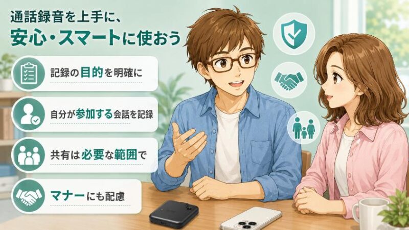 8. 知っておきたい「録音とマナー・法律」の話