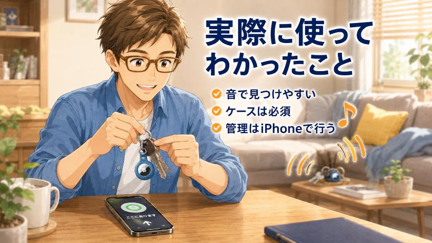 3. 【実機レビュー】私が実際にAirTagを鍵につけて使ってみた