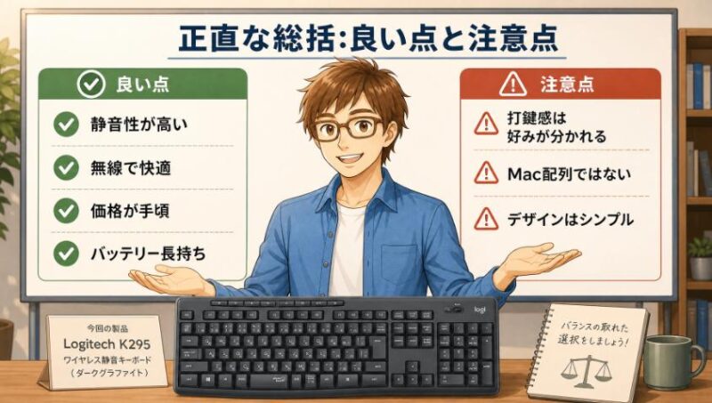 8. K295のメリット・デメリットまとめ(正直な総括)
