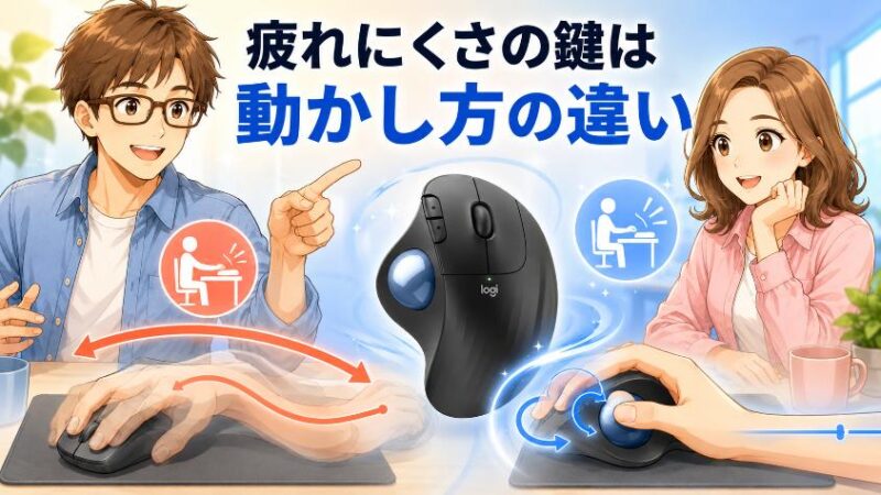 2. 結論:ロジクール M575SPdは「疲れにくい」。理由はマウスの“動かし方”にあります