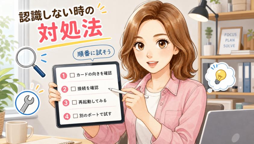7.　認識しないときに、上から順に試すチェックリスト
