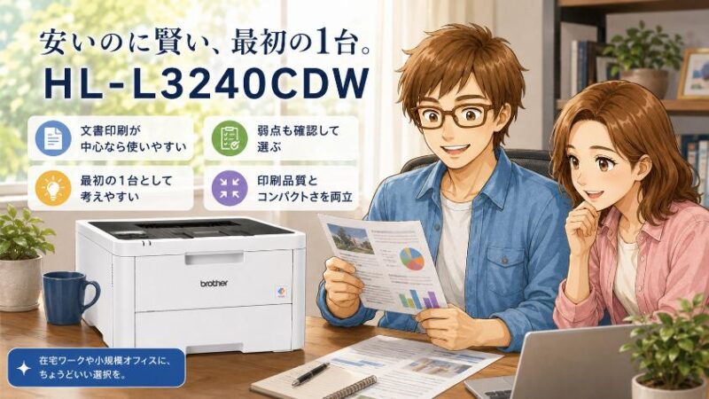 9. まとめ HL-L3240CDWは「安いのに賢い」最初の1台