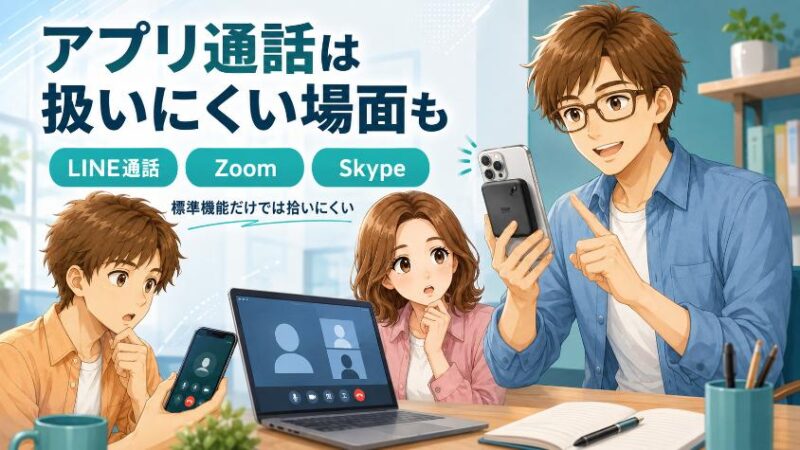 3.2 理由② LINE・Zoom・Skypeなど「アプリ通話」は標準機能でカバーしづらい