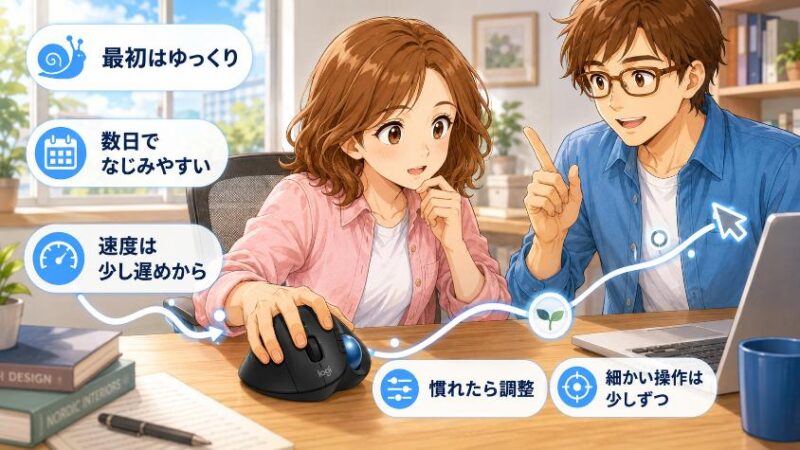 7.1 トラックボールは“慣れ”が必要(でも数日〜1週間で克服できます)