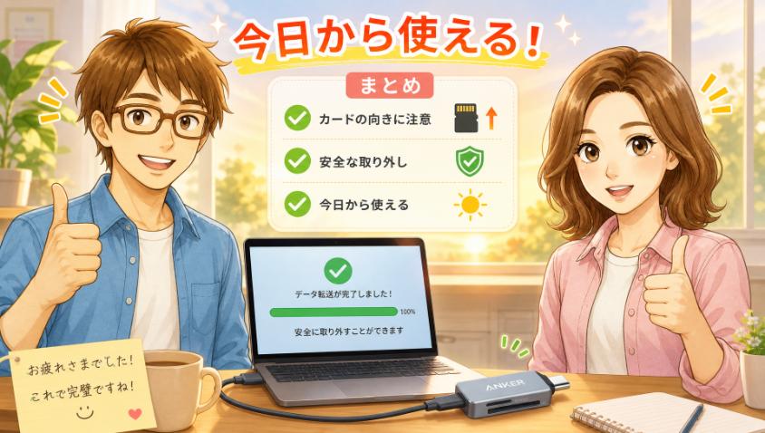 10.　まとめ　向きと取り外しさえ押さえれば、今日から使える