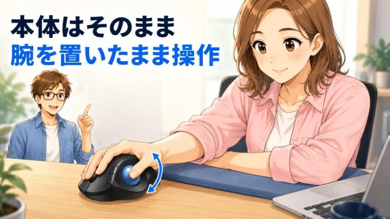 3.1 理由①:マウス本体を動かさない=手首と腕を“固定”できる