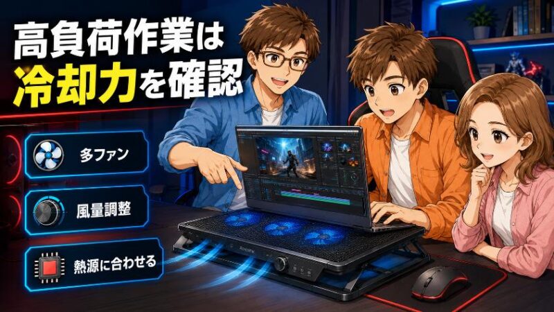 6.1 ゲーミング・動画編集など高負荷メイン → 「大風量・多ファン・風量調整」重視