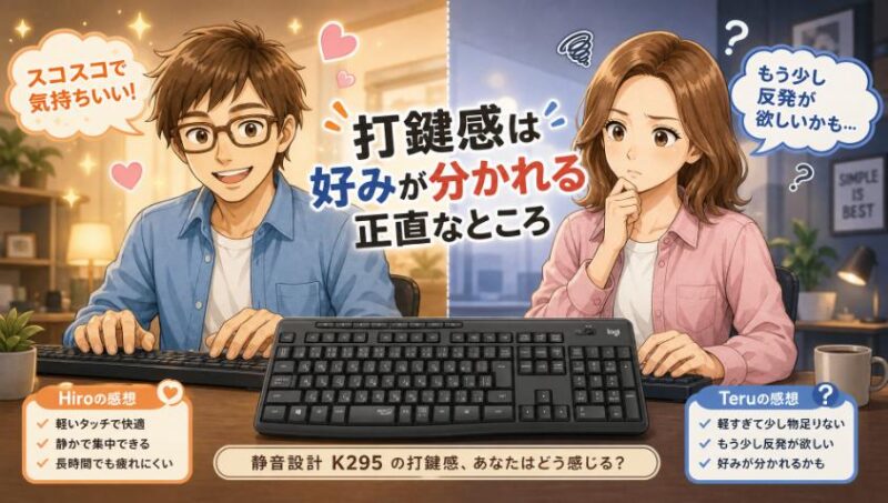 3. 打鍵感は「スコスコ」 ここは好みが分かれる正直な話