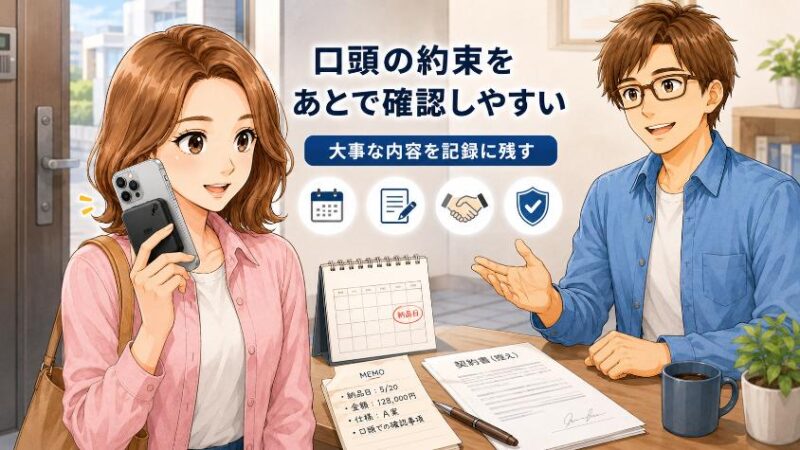9.3 ビジネス・近隣トラブル 重要な口頭約束を記録として残す