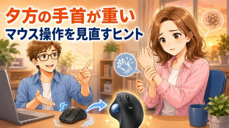 1. 「夕方になると手首がだるい」その疲れ、マウスのせいかもしれません