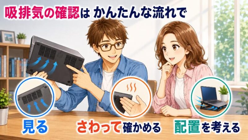 3.2 自分のPCの吸排気口を確認する3ステップ