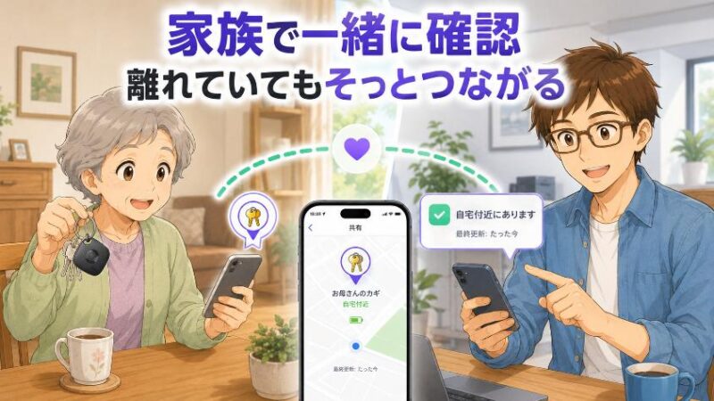 4. 離れて暮らす家族も安心——「共有機能」で一緒に探せる