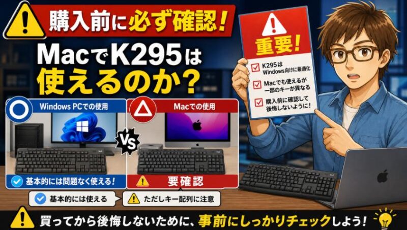 6. 【購入前に必読】K295はMacで使えるのか?