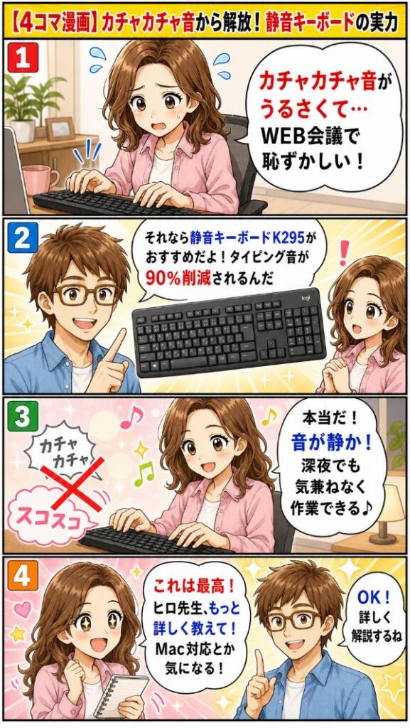 K295キーボード4コマ漫画
