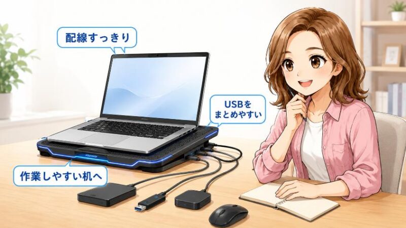 5.2 USBポート拡張で机まわりがすっきり