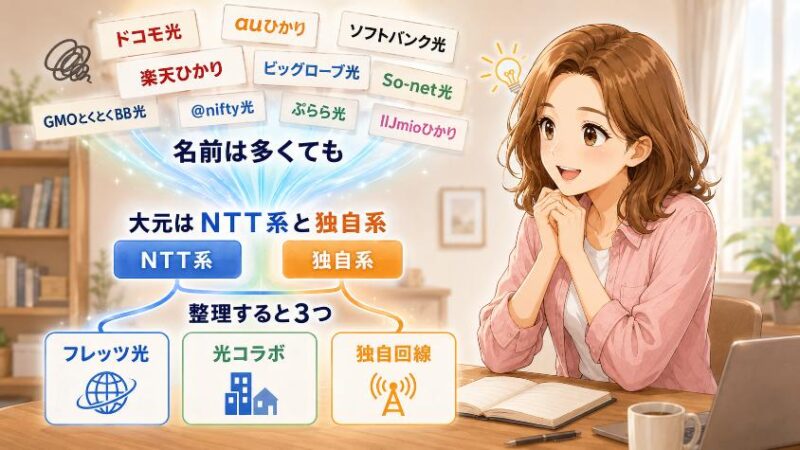 2. 光回線の種類が“多すぎて見える”本当の理由