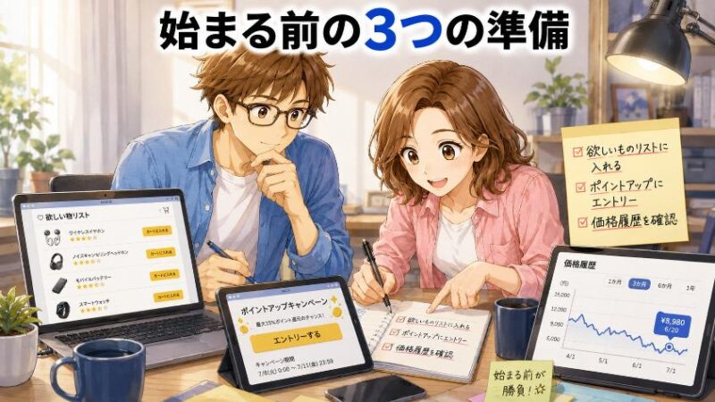 2. 買う前に勝負は決まる。プライムデーで損しない3つの準備