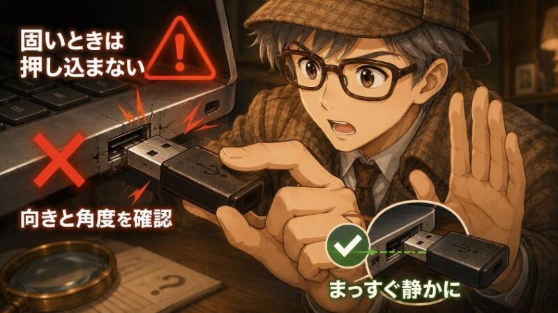 6.　やってはいけない挿し方　ポートを壊さないための注意点