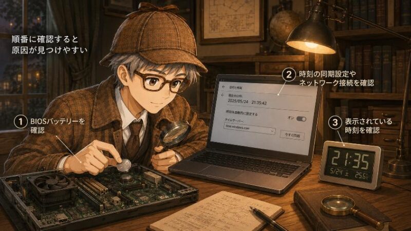 5.　わが家の時計係を点検する　時計が狂うときの切り分け手順