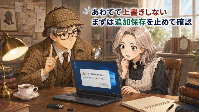 7.　もし抜いてファイルが読めなくなったら