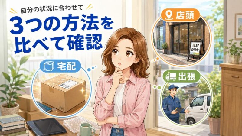 4. 3つの買取方法(宅配・店頭・出張)あなたに合うのはどれ?