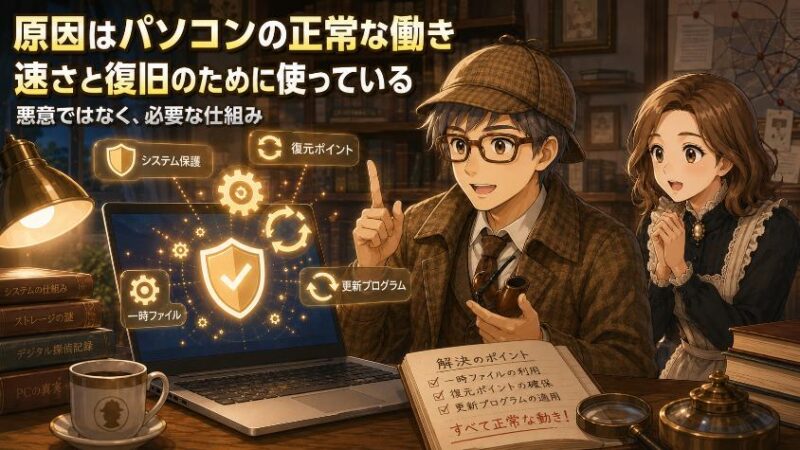 4.　真相　犯人はパソコン自身、しかも善意だった