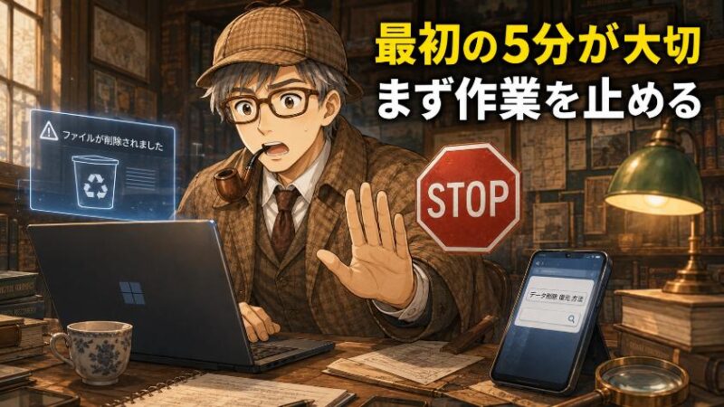 7.　間違えて消してしまったら　最初の5分でやるべきこと