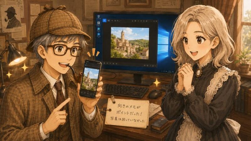 9.　まとめ　謎は解けた　写真は一度も回転していなかった
