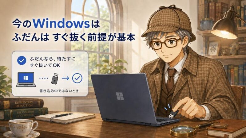 5.　真相　今のWindowsは「いきなり抜く前提」に方針を変えていた