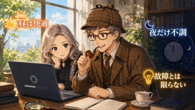 2.　第一の手がかり　昼は速い　つまり故障ではない