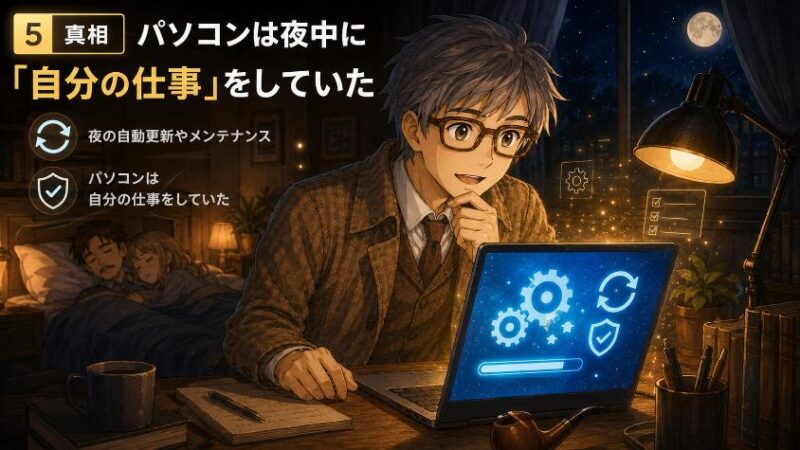5. 真相 パソコンは夜中に「自分の仕事」をしていた