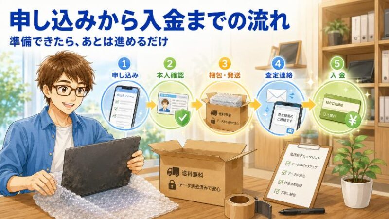 8. パソコン買取の流れ(申し込みから入金まで)