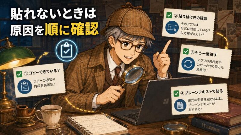 7.　「コピーしたのに貼れない」ときの切り分け手順