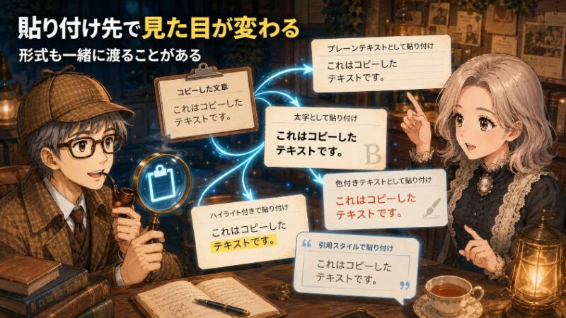 4.　なぜ貼り付け先で書式が変わるのか　付箋には"何通りもの書き方"が載っている