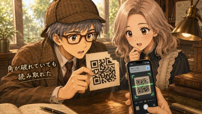 1. 角が破れたQRコードが、なぜ普通に読めたのか?