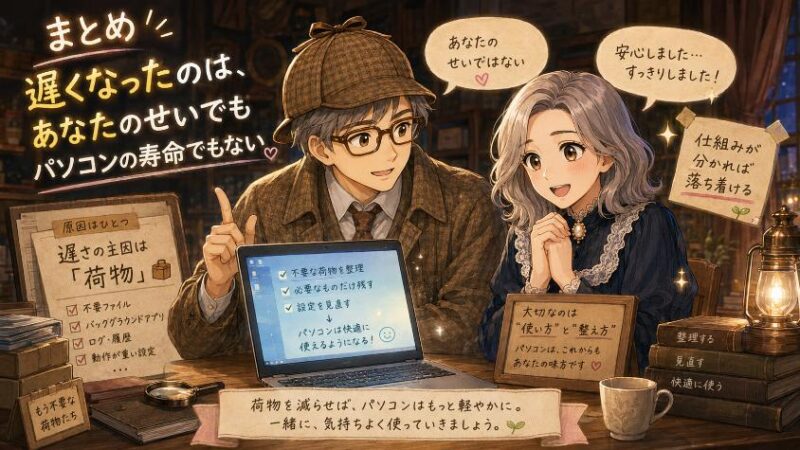 8. まとめ 遅くなったのは、あなたのせいでもパソコンの寿命でもない