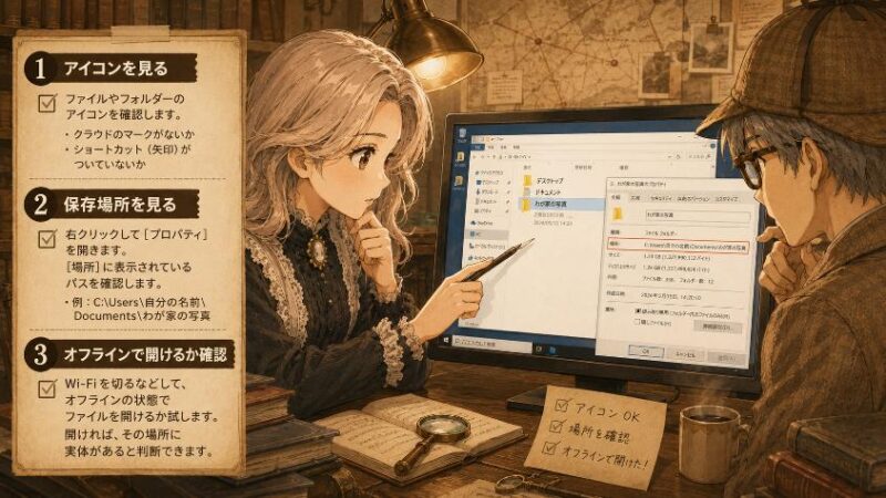 6.　わが家のファイルの居場所を特定する　確認手順（Windows前提）