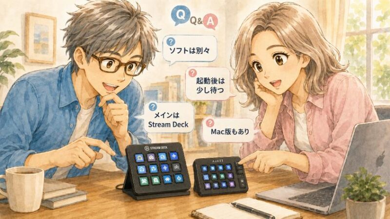 5.　Stream Deck＋AJAZZ AKP153Jの2台運用に関するよくある質問（FAQ）