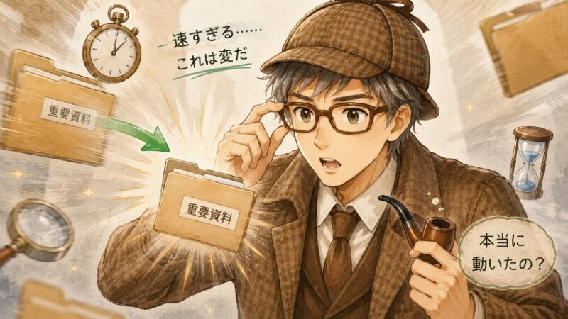 2. 第一の手がかり 「移動」なのに速すぎる
