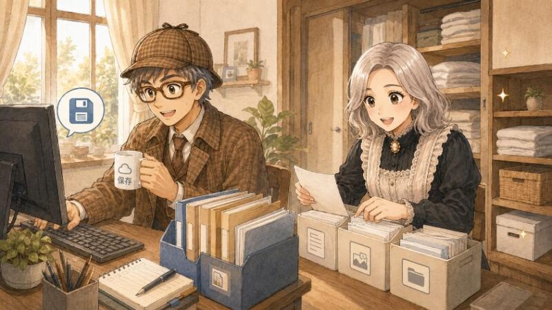 7. フリーズを減らす備え こまめな保存と、机と押し入れの見直し