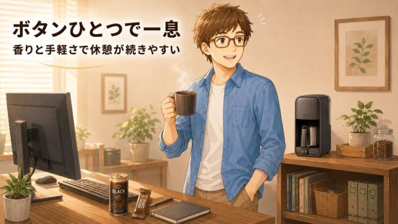 3.　インスタントや缶コーヒーではダメ？「コーヒーメーカー」が休憩を変える理由