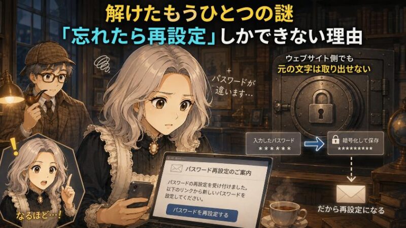 5.　解けたもうひとつの謎　「忘れたら再設定」しかできない理由