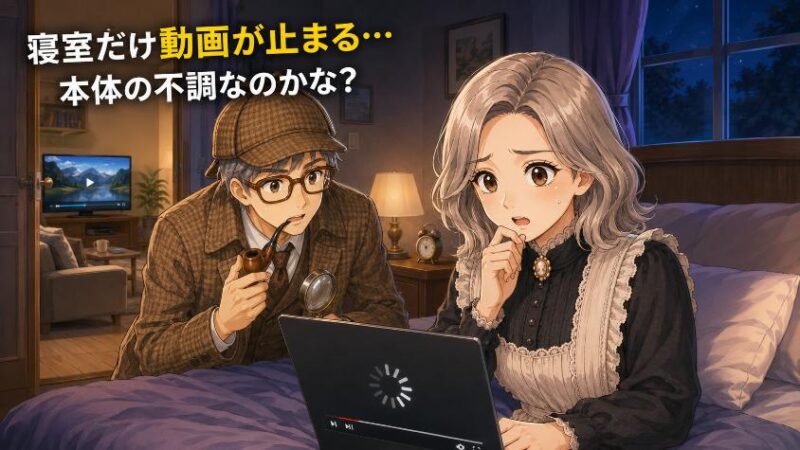 1.　寝室に行くと動画が止まる　パソコンは本当に犯人なのか?